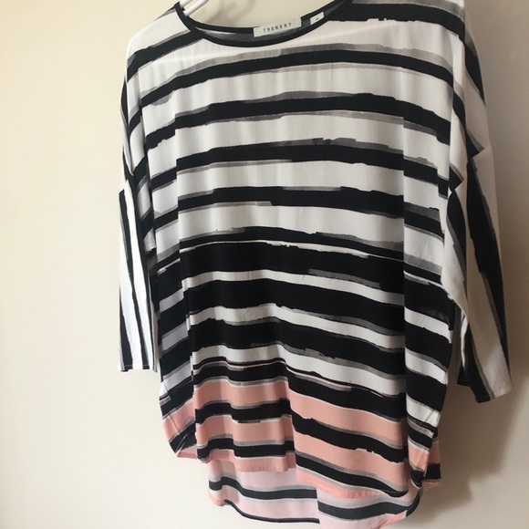 TRENERY OMBRÉ STRIPED BLOUSE - Picture 2 of 4